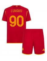 AS Roma Romelu Lukaku #90 Domácí dres pro děti 2023-24 Krátký Rukáv (+ trenýrky)